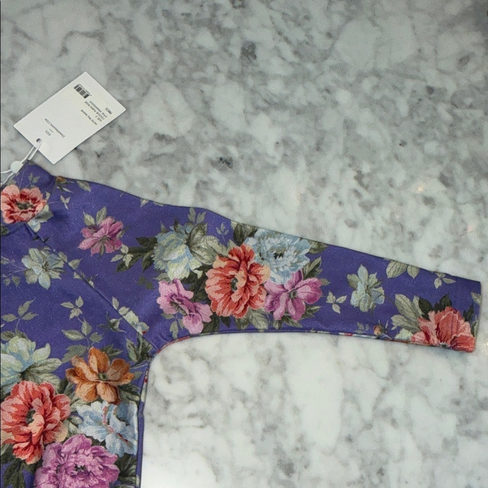 NWT Zimmermann Purple Floral Ruffle Rashguard Swim Top 2Y - Picture 7 of 10